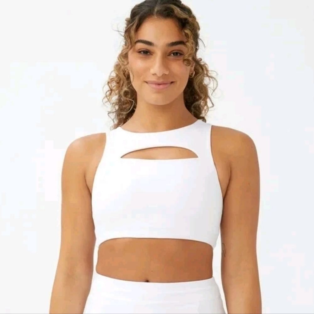 Cotton On White Women's Cutout Sports Bra Top